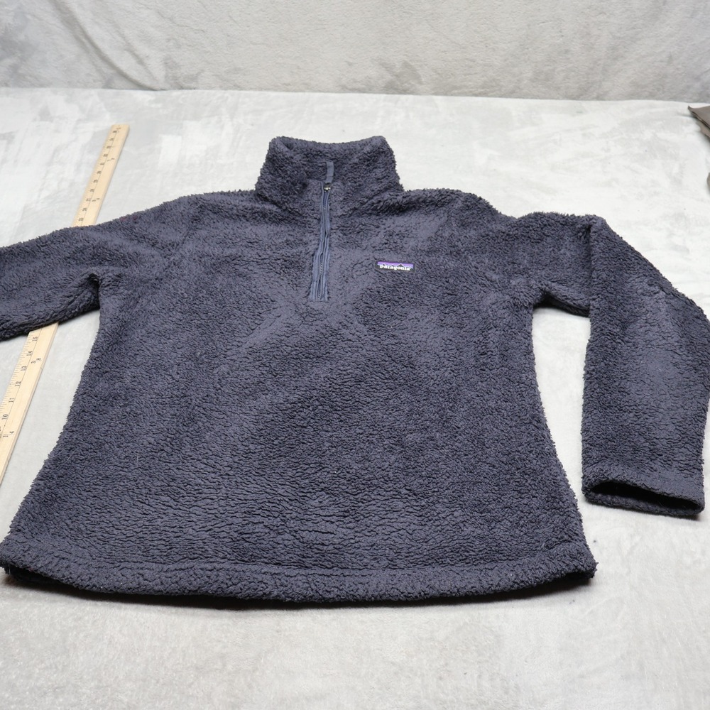 Patagonia Sweatshirt Womens Large Blue Los Gatos Fleece 1/4 Zip Pullover Hiking